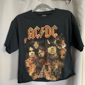 AC/DC Cropped Graphic Tee